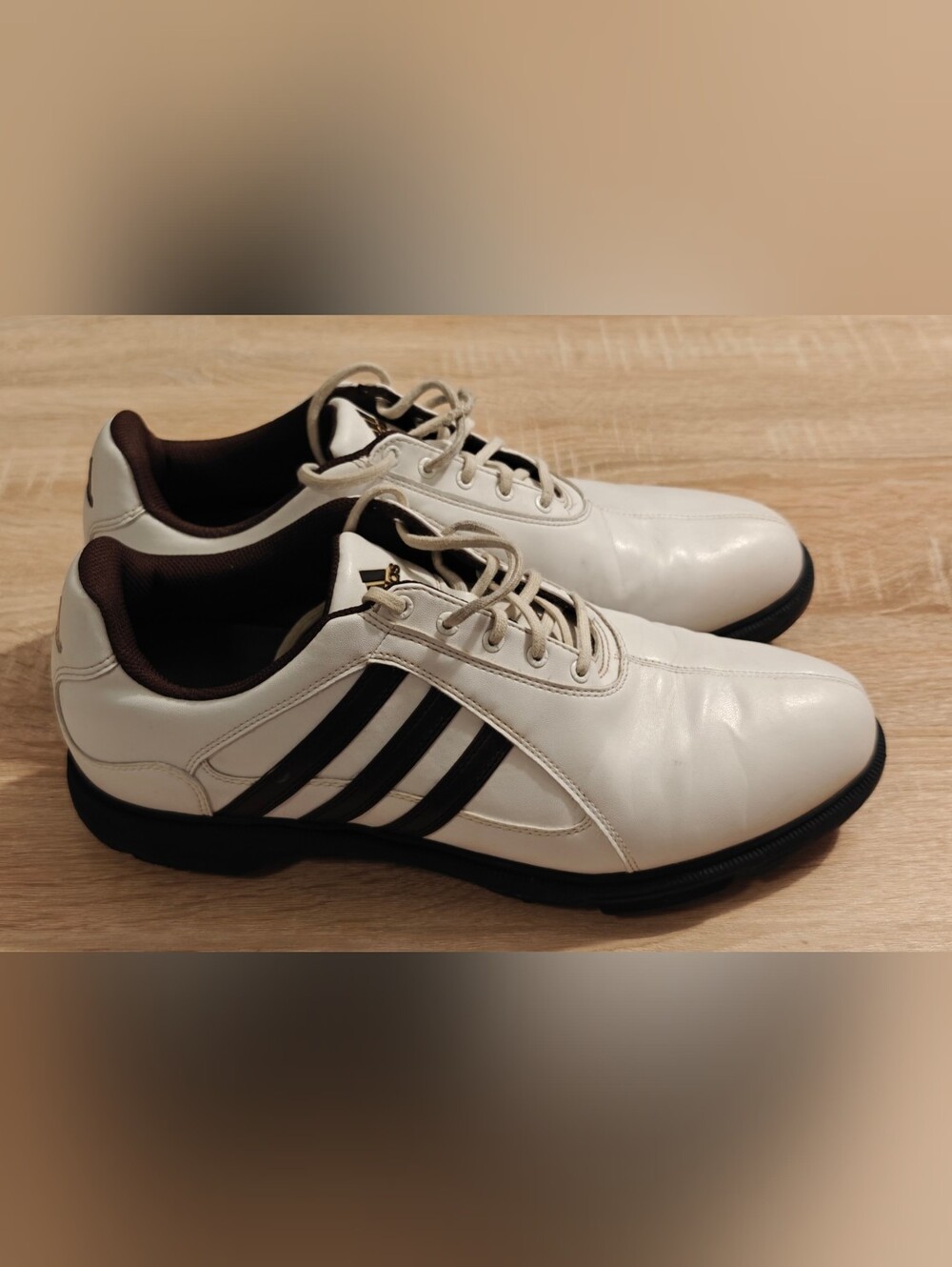 Adidas Mens Golf Shoes EVG 791003 Size 10.5 White With Black